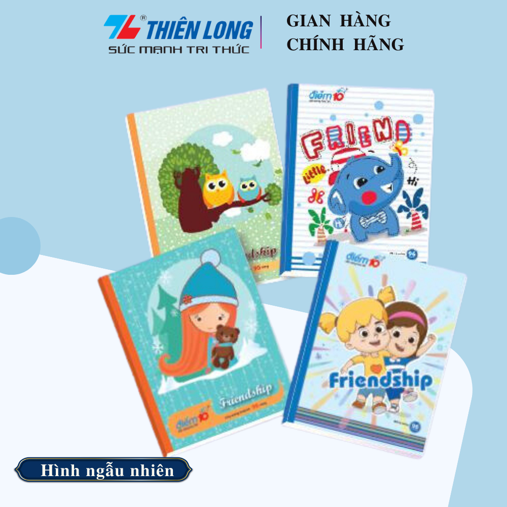 Combo 10 Tập học sinh Điểm 10 96Trang - 4 oly vuông, hình ngẫu nhiên