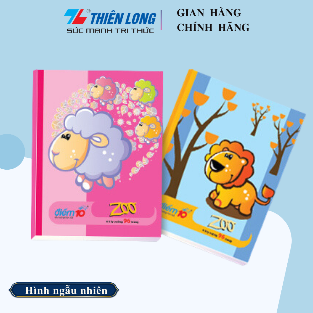 Combo 10 Tập học sinh Điểm 10 96Trang - 4 oly vuông, hình ngẫu nhiên