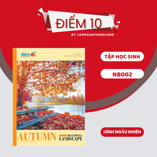 Tập học sinh NB-081 Điểm 10 , 72T-kẻ ngang , (hình ngẫu nhiên)