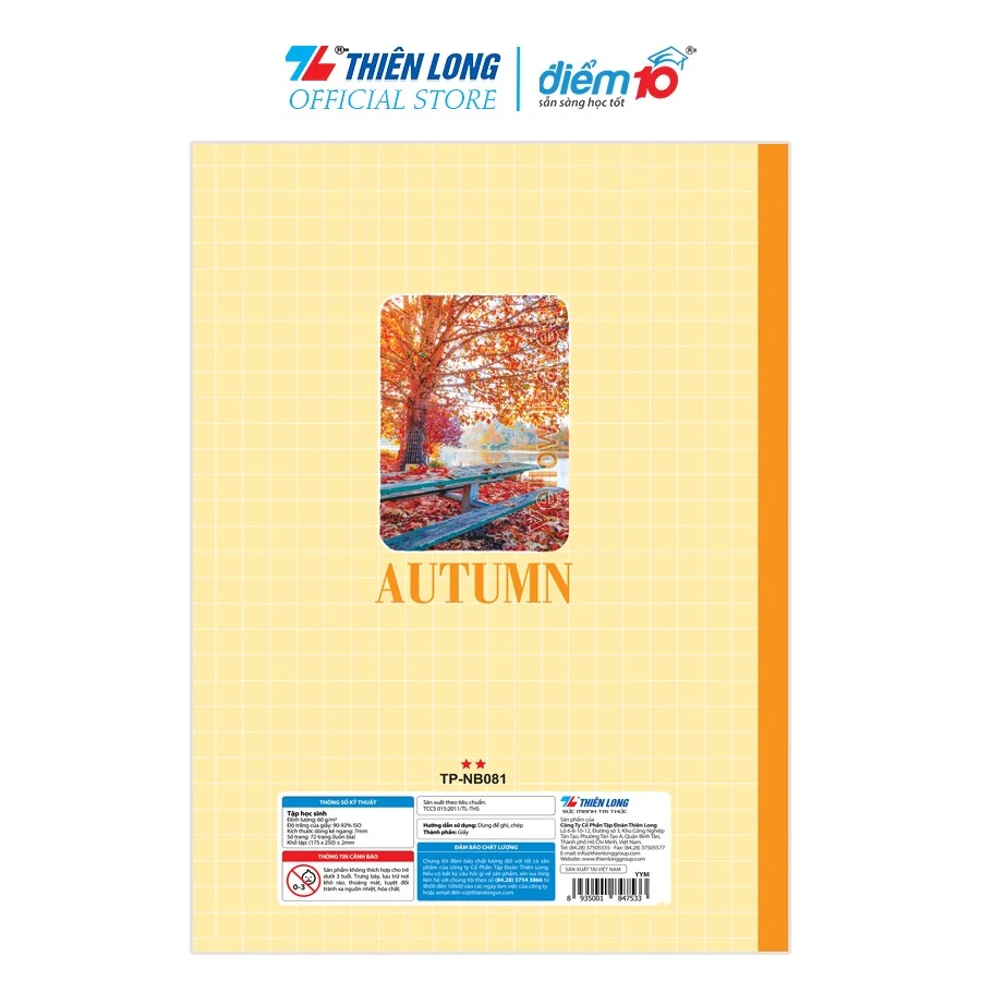 Tập học sinh NB-081 Điểm 10 , 72T-kẻ ngang ,