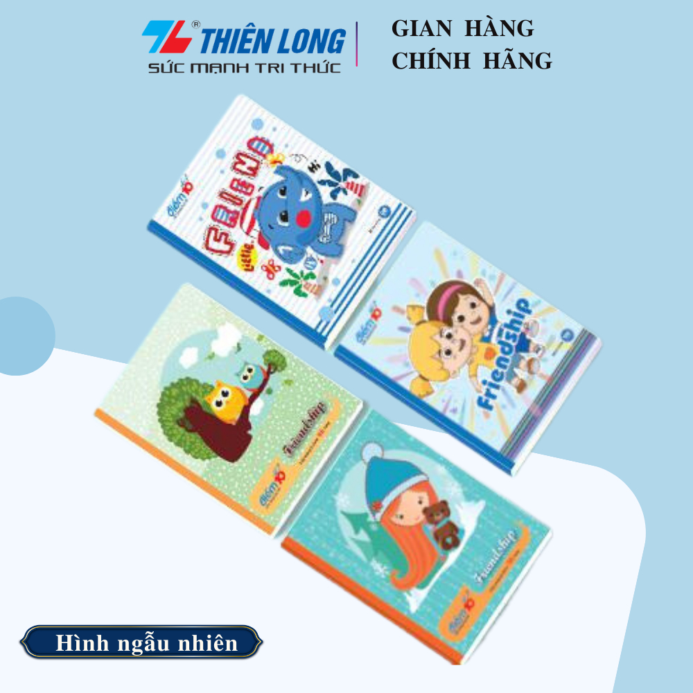 Combo 10 Tập học sinh Điểm 10 96Trang - 4 oly vuông, hình ngẫu nhiên