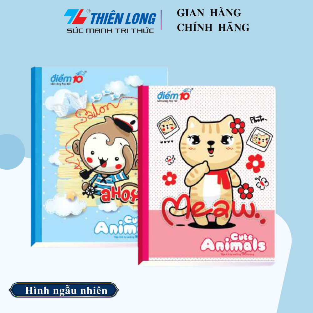 Combo 10 Tập học sinh Điểm 10 96Trang - 4 oly vuông, hình ngẫu nhiên