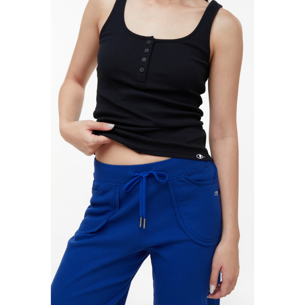 TheBlueTshirt - Áo Ba Lỗ Nữ Nút Cài Màu Đen - New Icon Tank- Black