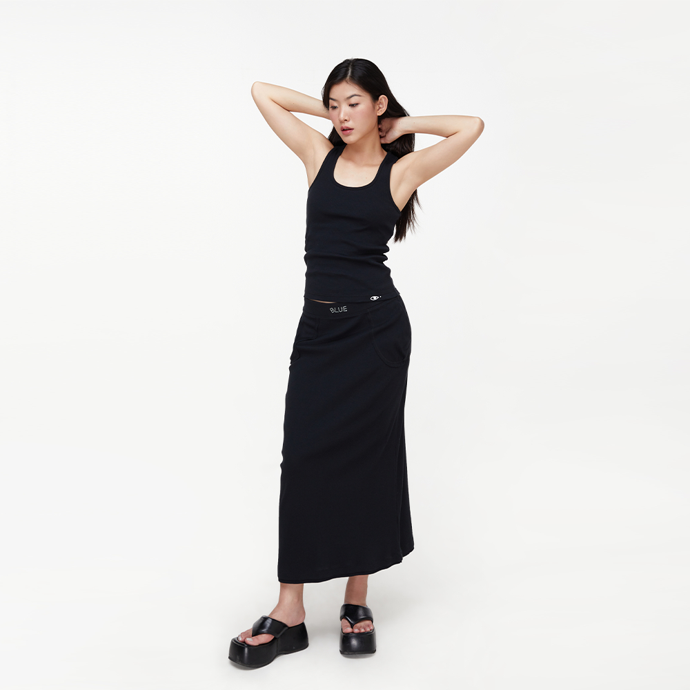 TheBlueTshirt - Áo Ba Lỗ Nữ Màu Đen - The 100% Tank - Black