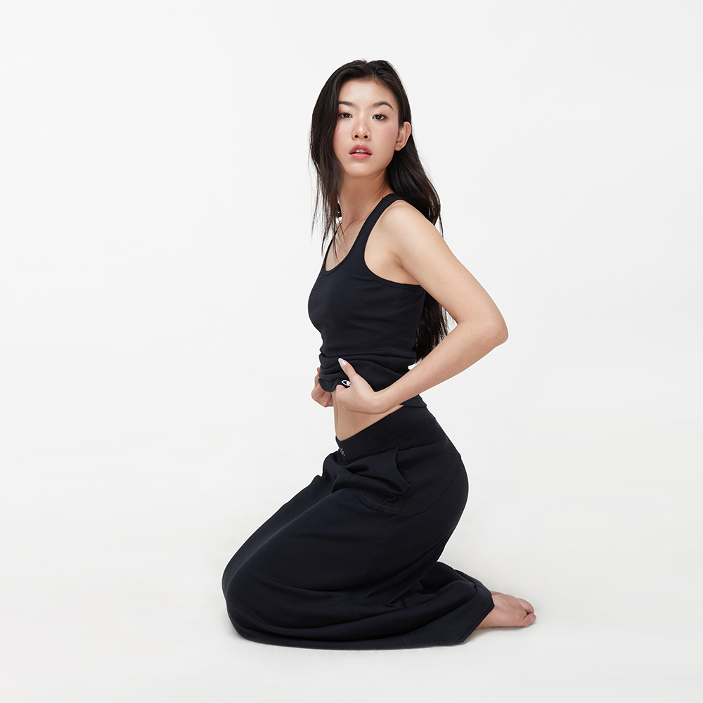 TheBlueTshirt - Áo Ba Lỗ Nữ Màu Đen - The 100% Tank - Black