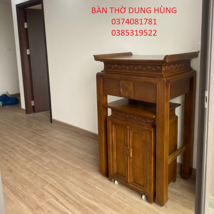 Bàn thờ chung cư nhỏ gỗ thông siêu rẻ