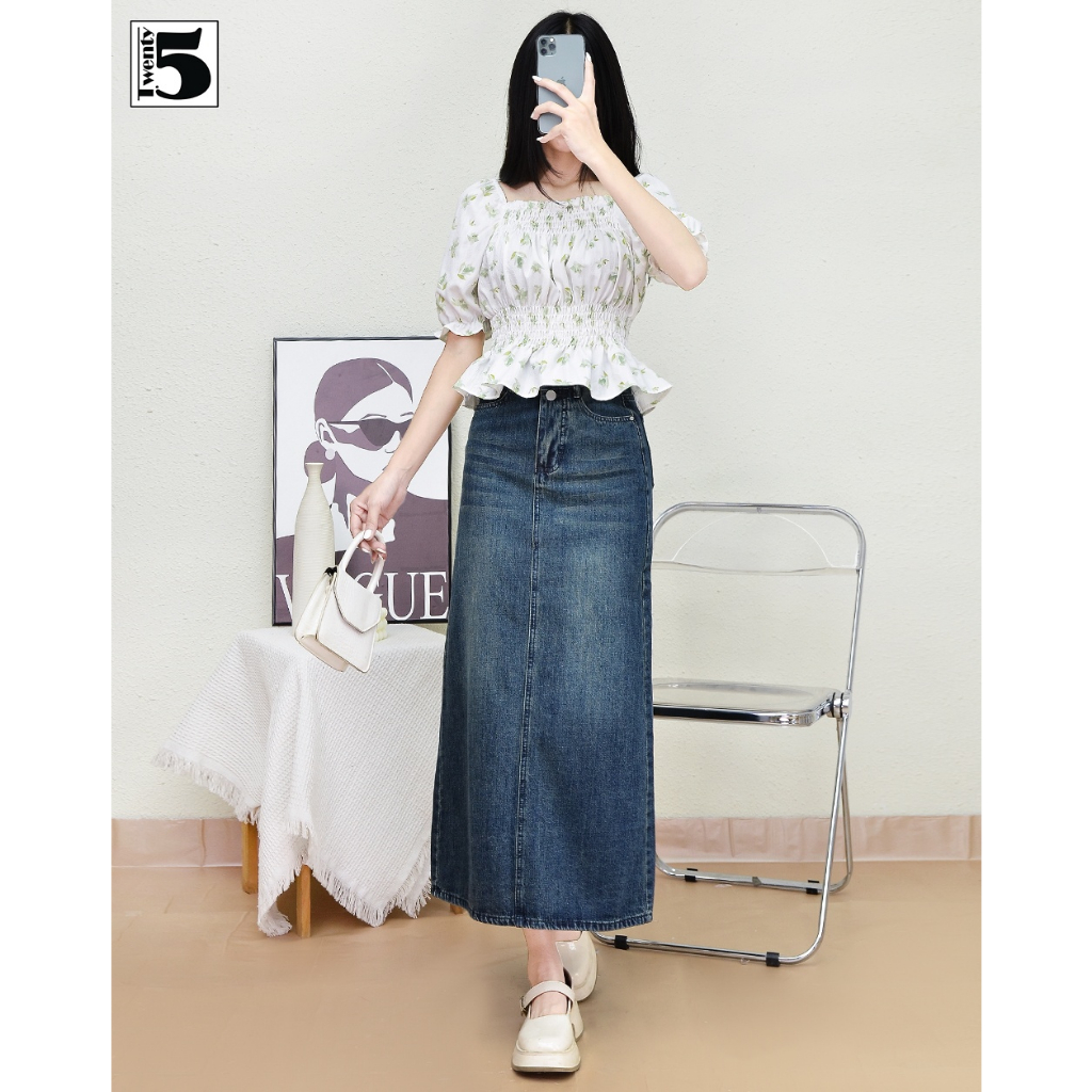 Áo kiểu hình hoa, có 2 nhún bèo Twenty.Five 4911