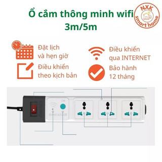 Ổ Cắm Thông Minh 10A - Ổ Cắm Wifi Rạng Đông 2500W - Chức Năng Hẹn Giờ, Điều Khiển Từ Xa