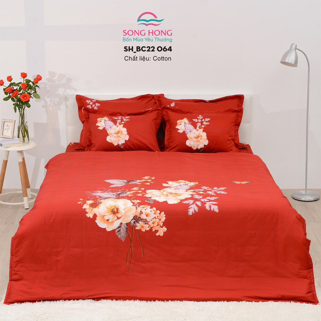 Ga chun 1.5mx1.9m  - Chất cotton - Sông Hồng chính hãng.