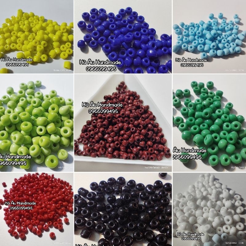 Hạt cườm tấm size trung 3mm