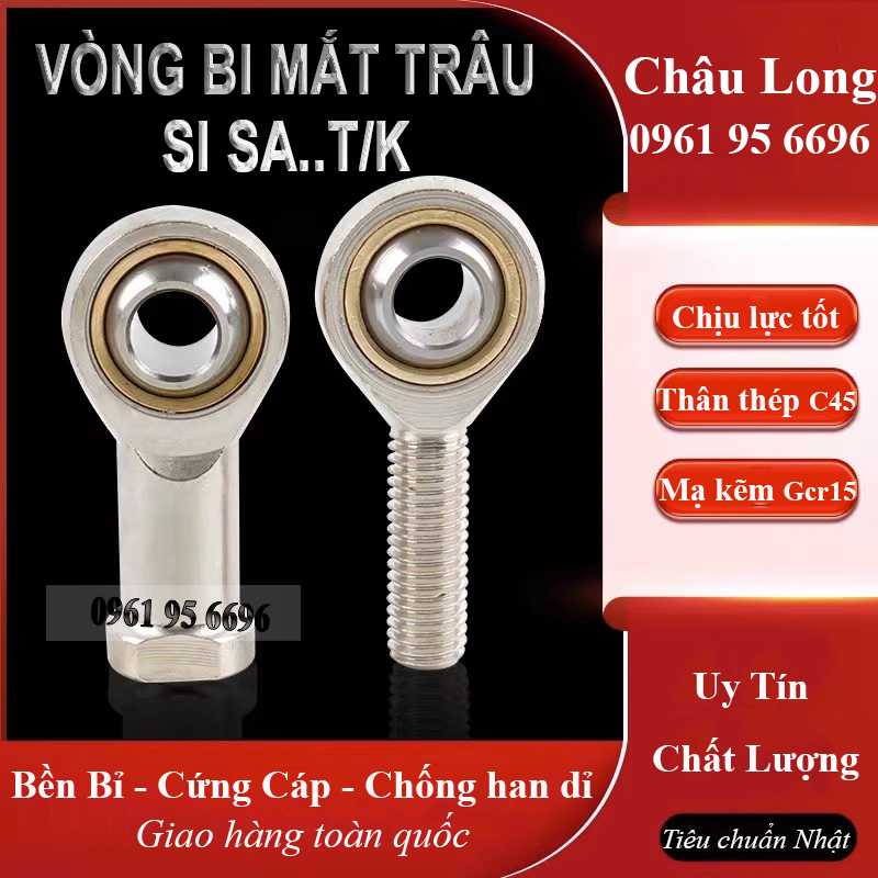 Vòng Bi Mắt Trâu SI SA5 6 8 10 12 14 16 18 20 22T/K Bạc Đạn Mắt Trâu Loại Tốt