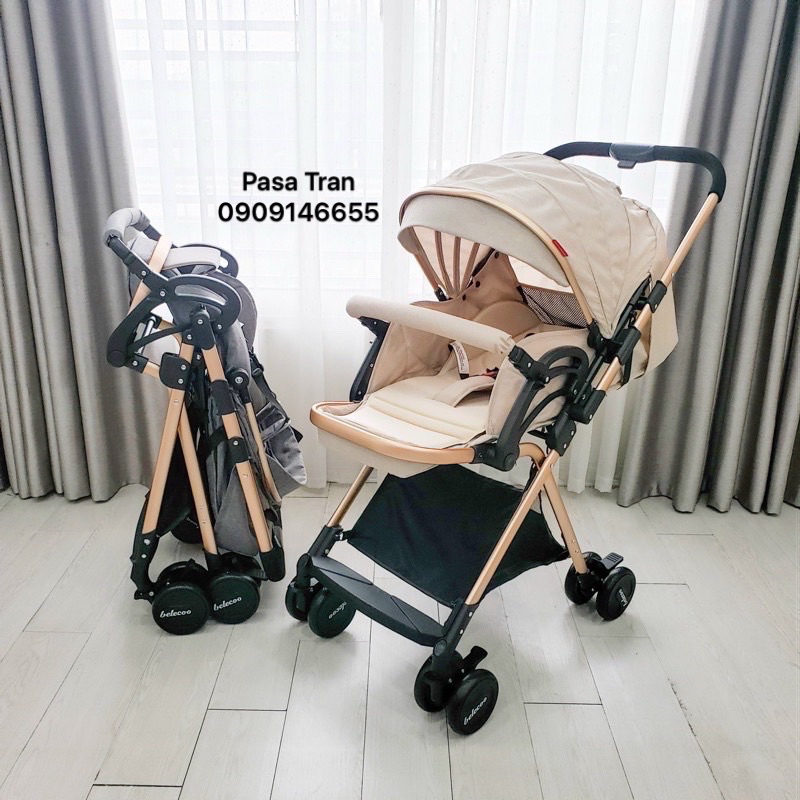 Xe đẩy gấp gọn 2chiều 3 tư thế Beleco