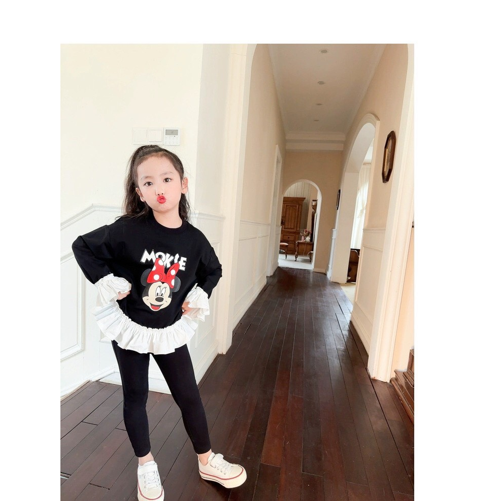 ÁO NỈ CHUỘT MẪU ĐUÔI CÁ CHO BÉ GÁI 1-6 TUỔI