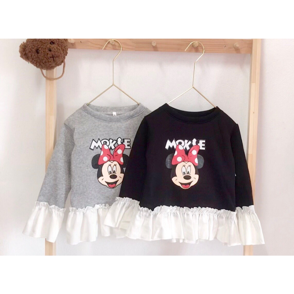 ÁO NỈ CHUỘT MẪU ĐUÔI CÁ CHO BÉ GÁI 1-6 TUỔI