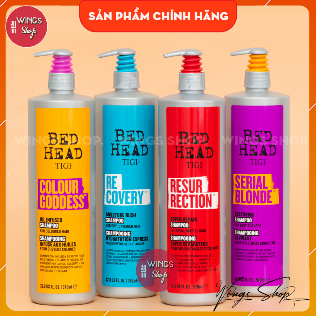 Cặp Dầu Gội Xả TIGI Đỏ 750ML | Phục Hồi Tóc Khô Xơ, Hư Tổn | Hàng Chính Hãng