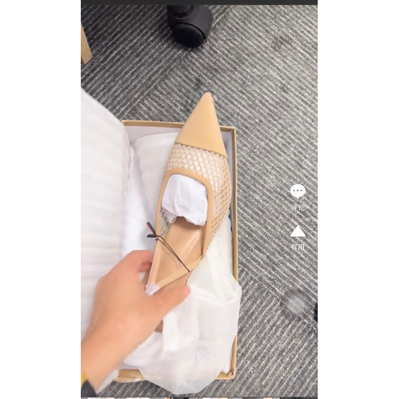 Giày cao gót zara 5 phân xuất dư thiết kế lưới mũi nhọn