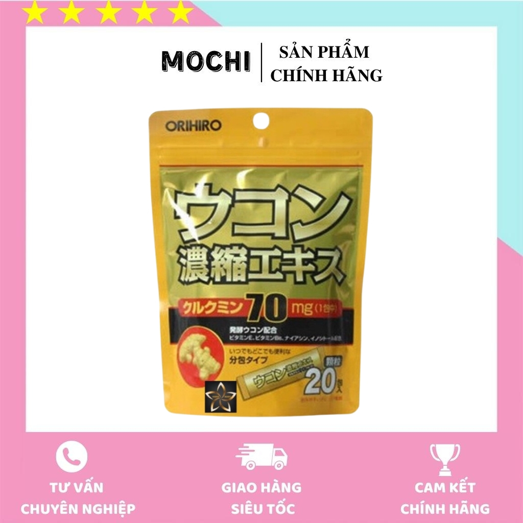 Bột nghệ giải rượu ORIHIRO Nhật Bản (Túi 20 gói)