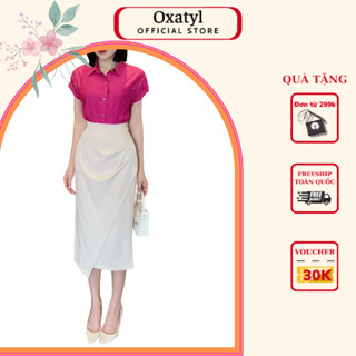 Chân váy công sở đắp tà nhiều màu Oxatyl M22