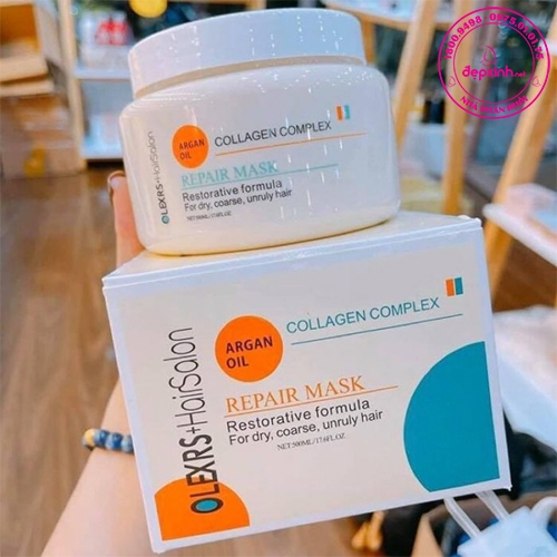 Kem ủ tóc phục hồi siêu mượt Olexrs Hair Salon Collagen Complex 500ML