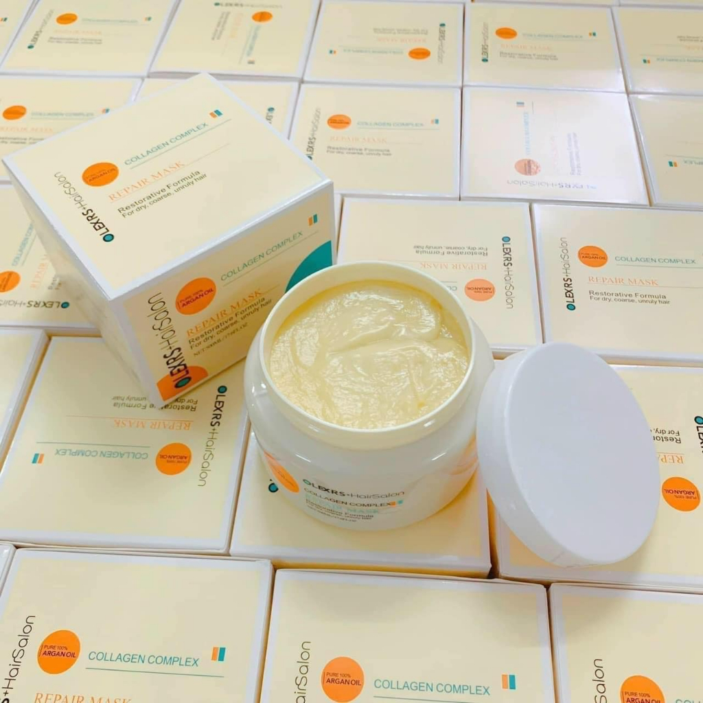 Kem ủ tóc phục hồi siêu mượt Olexrs Hair Salon Collagen Complex 500ML