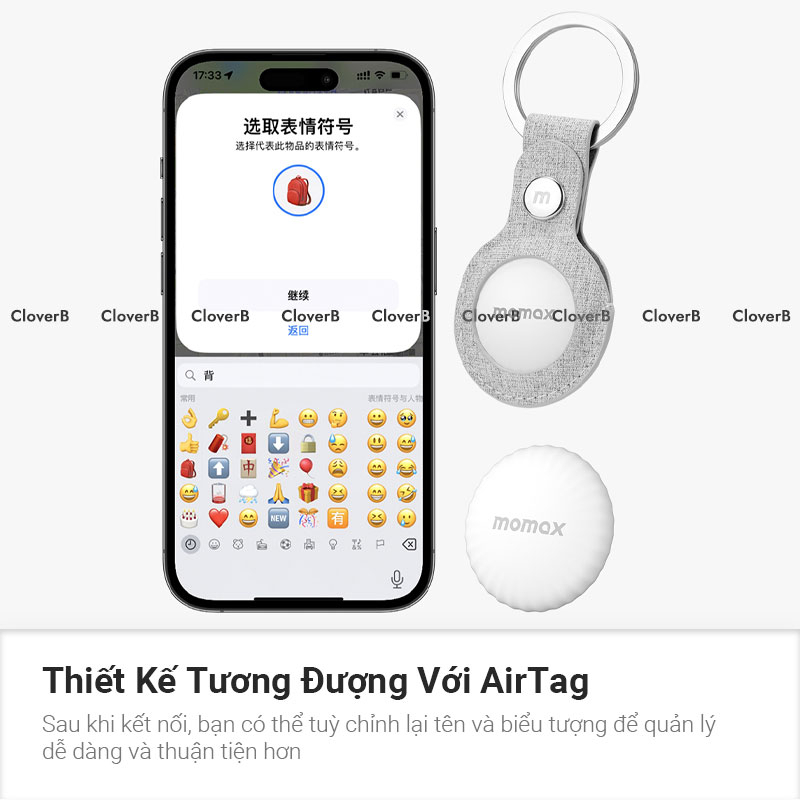 Định vị GPS Momax Pintag, định vị xe máy, ô tô, vật nuôi, đồ dùng cá nhân, pin dùng 365 ngày