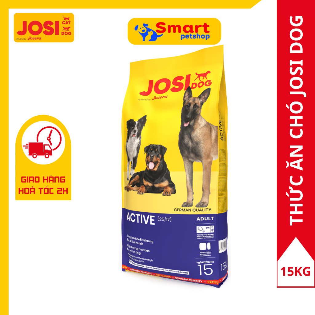 Thức Ăn Chó Trưởng Thành Cho Các Giống Chó Size Lớn - Josera JosiDog Active 15KG
