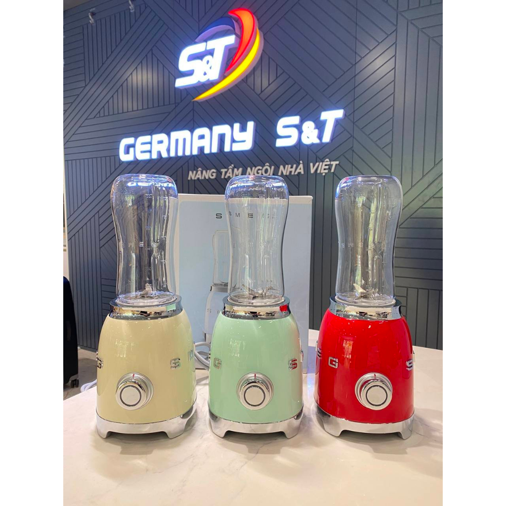 Máy xay sinh tố mini SMEG PBF01 Nội Địa Đức, Cối xay sinh tố, Máy xay sinh tố đa năng GermanySnT
