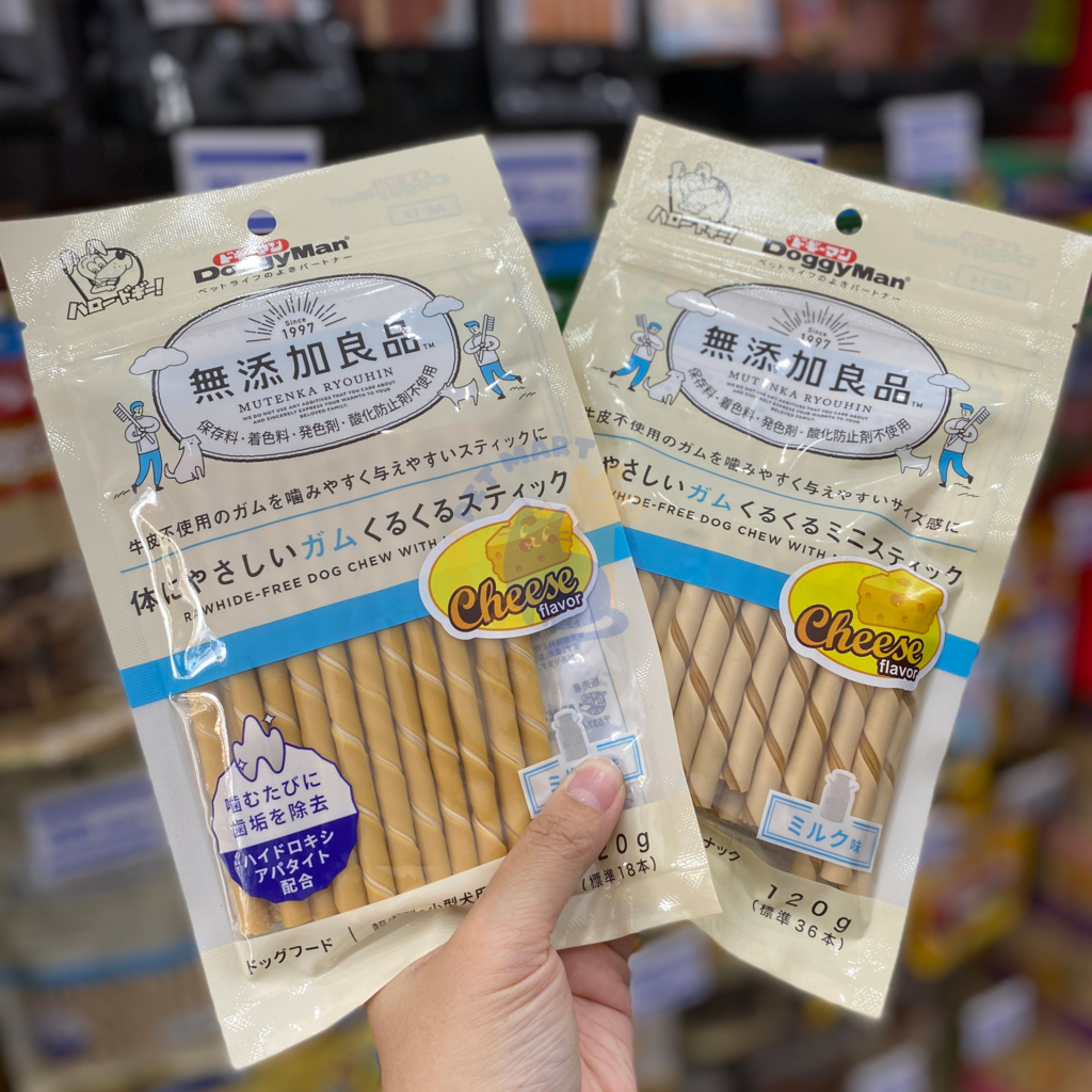 Que Gặm Vị Phô Mai DoggyMan Xương Gặm Cho Chó Bổ Sung Vitamin Gói 120g - Mini Pet Mart