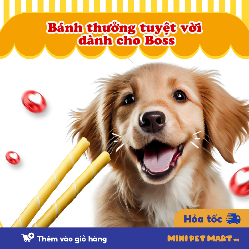 Que Gặm Vị Phô Mai DoggyMan Xương Gặm Cho Chó Bổ Sung Vitamin Gói 120g - Mini Pet Mart