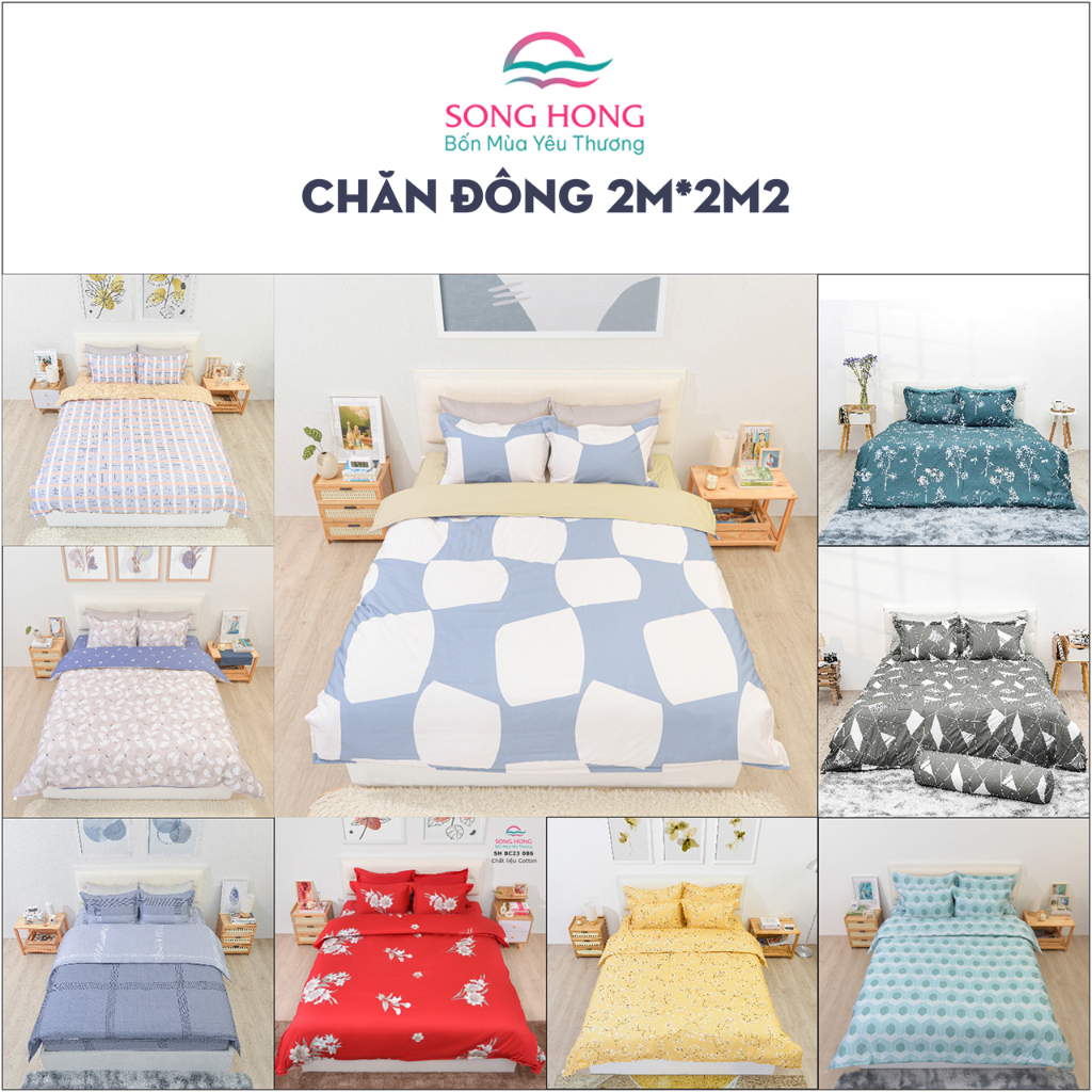 Chăn Đông Sông Hồng 2x2.2m Chất Cotton - Chính Hãng