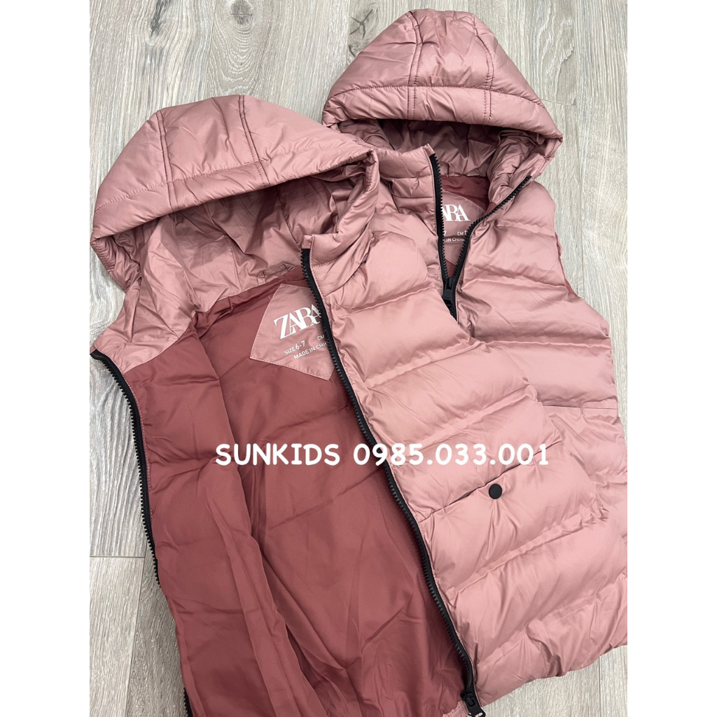 Áo phao gile hồng đỗ có sz mẹ bé