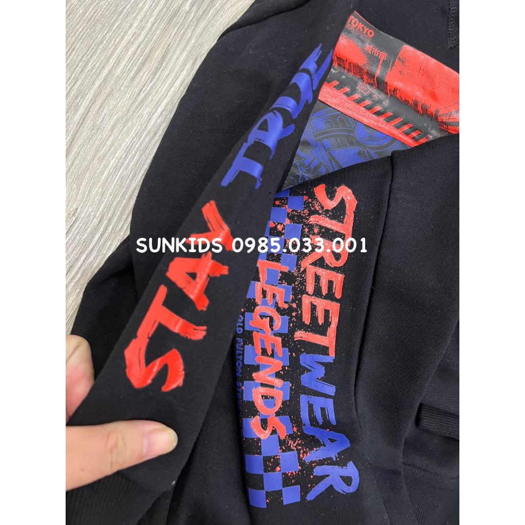 Bộ nỉ bé trai Pri  Legends xanh than