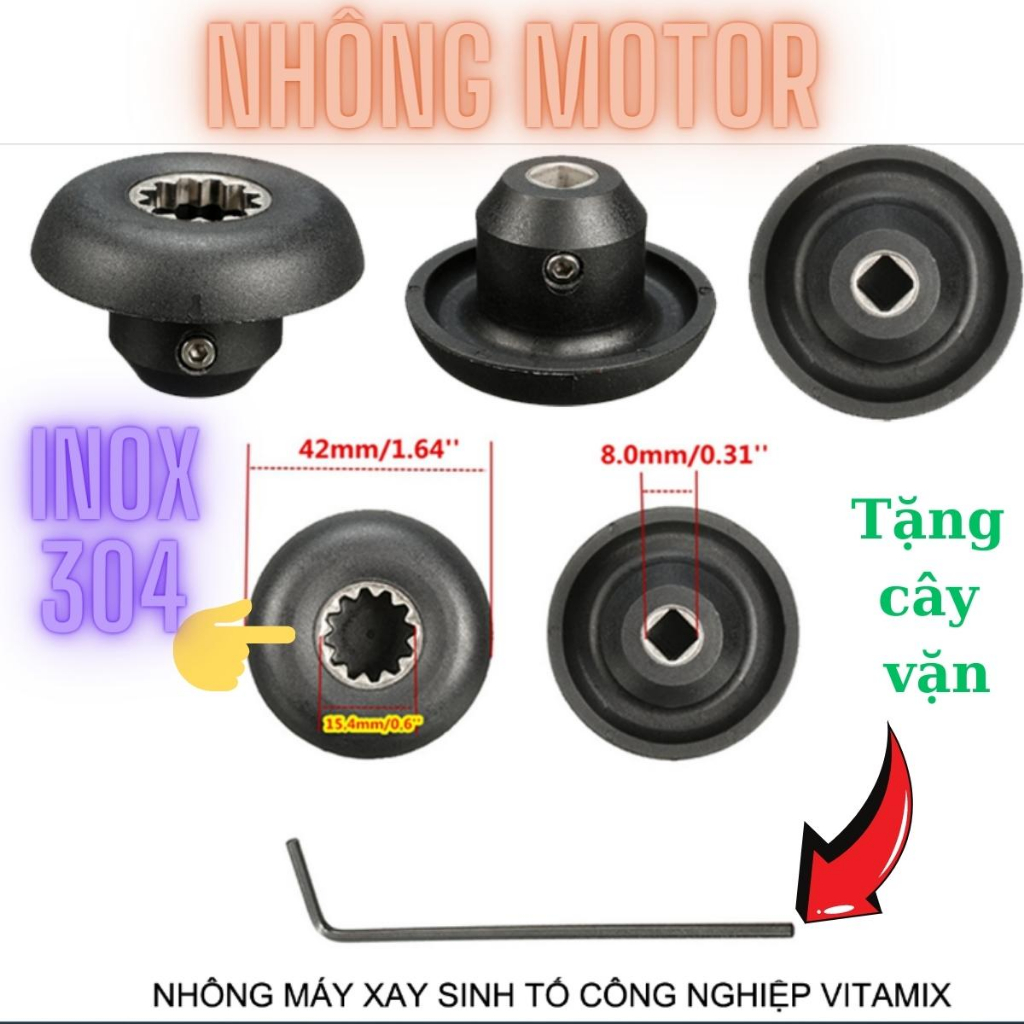 Máy xay sinh tố công nghiệp Omniblend V TM-800A JTC, linh phụ kiện cối, ly xay sinh tố, bộ dao 6 lưỡi, socket, nhông