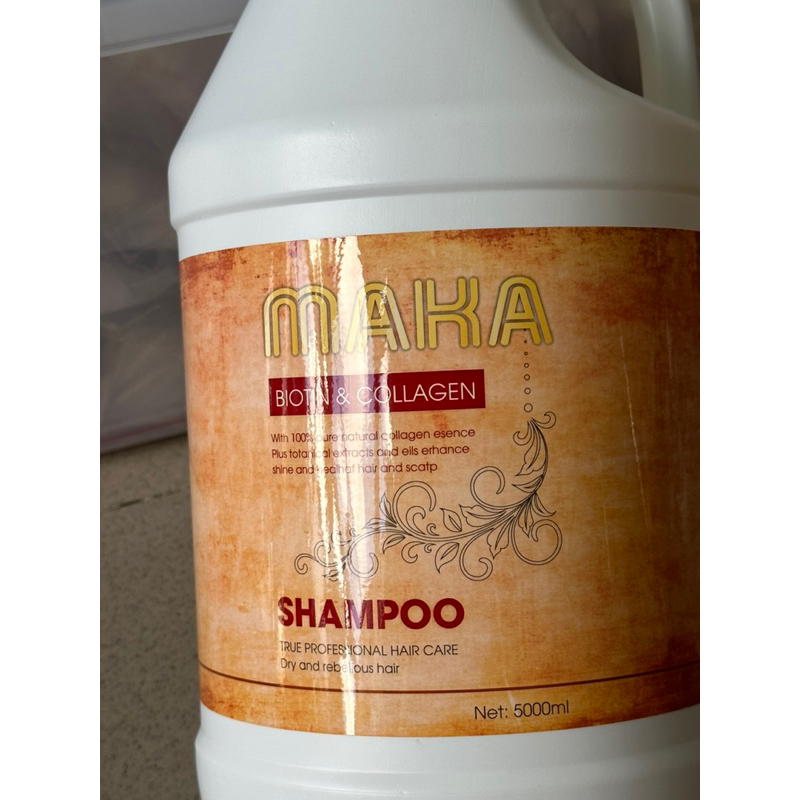 Can dầu gội xả phục hồi siêu mượt Biotin & Collagen MAKA 5000ml