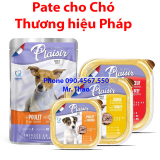 Pate PLAISIR Sốt Viên Dành Cho CHÓ Xuất Xứ Pháp Mùi Vị Thơm Ngon Bổ Dưỡng 100g