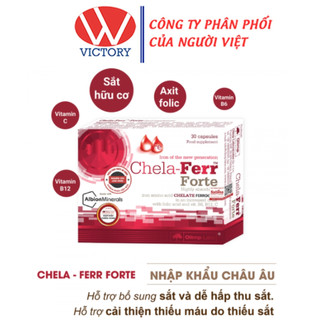 Chela-Ferr Forte - Viên uống bổ sung sắt cho người thiếu máu, thiếu sắt, bà bầu - 30 viên - VIC Pharmacy