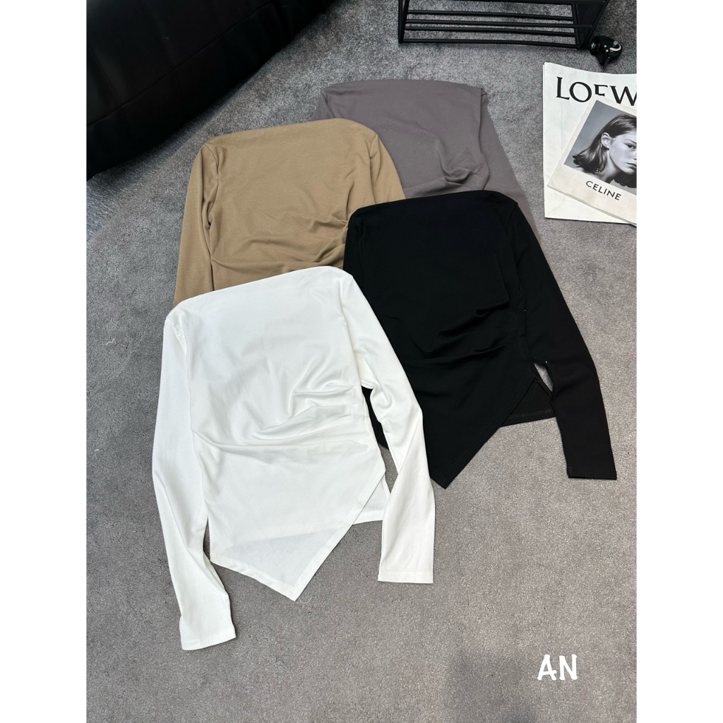 Áo Kiểu Nữ, Áo Tà Chéo Dài Tay Hot Trend 2023 - Ellie Dress