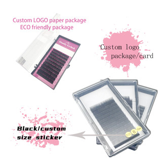 Mi khay lashes supply 12 line màu đen độ cong d, chất mi silk hàn, mềm dễ bắt keo, dùng để nối volume, classic