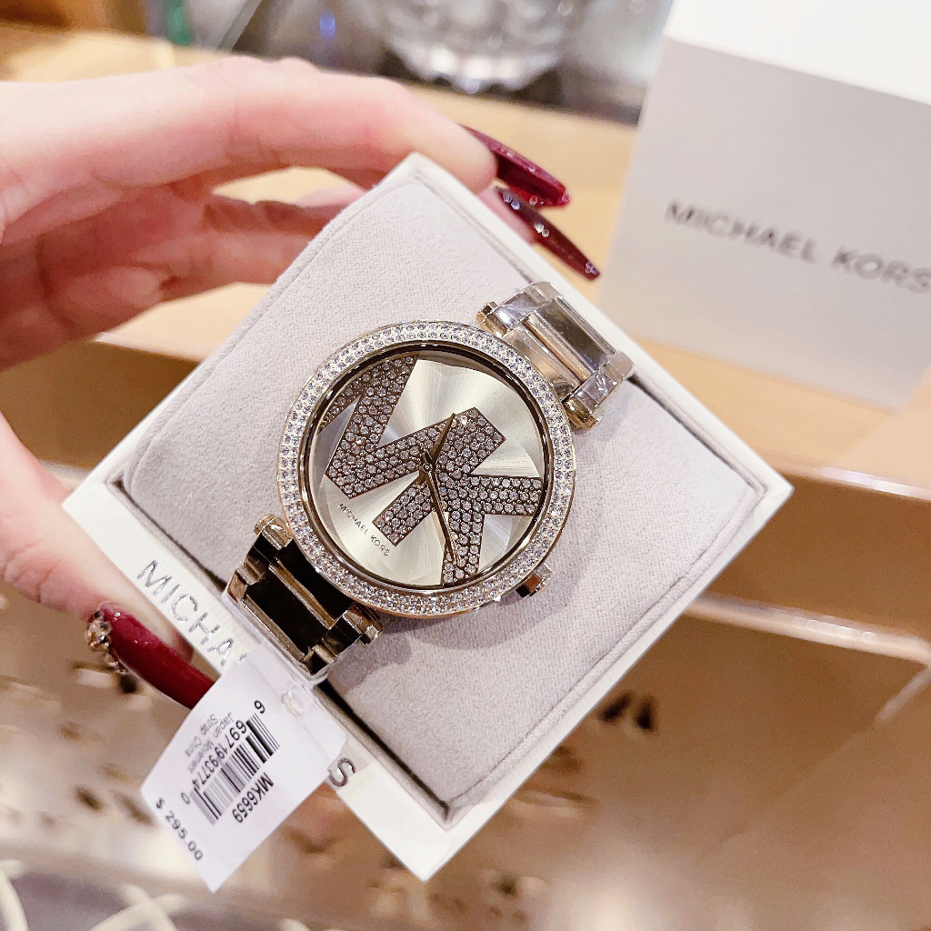 Đồng hồ nữ Michael Kors MK6659 Women's Stainless Steel Quartz Watch, Authentic, fullbox, Luxury diamond watch