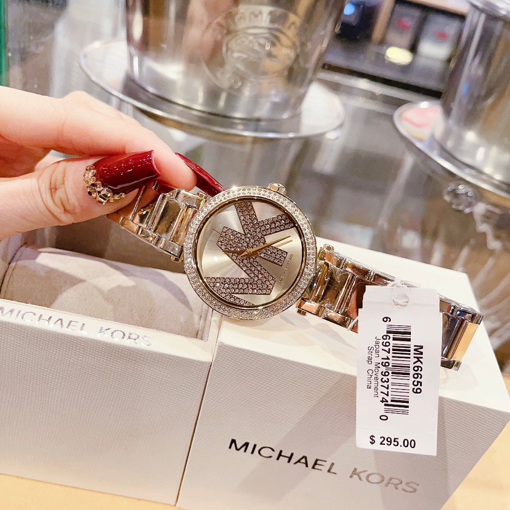 Đồng hồ nữ Michael Kors MK6659 Women's Stainless Steel Quartz Watch, Authentic, fullbox, Luxury diamond watch