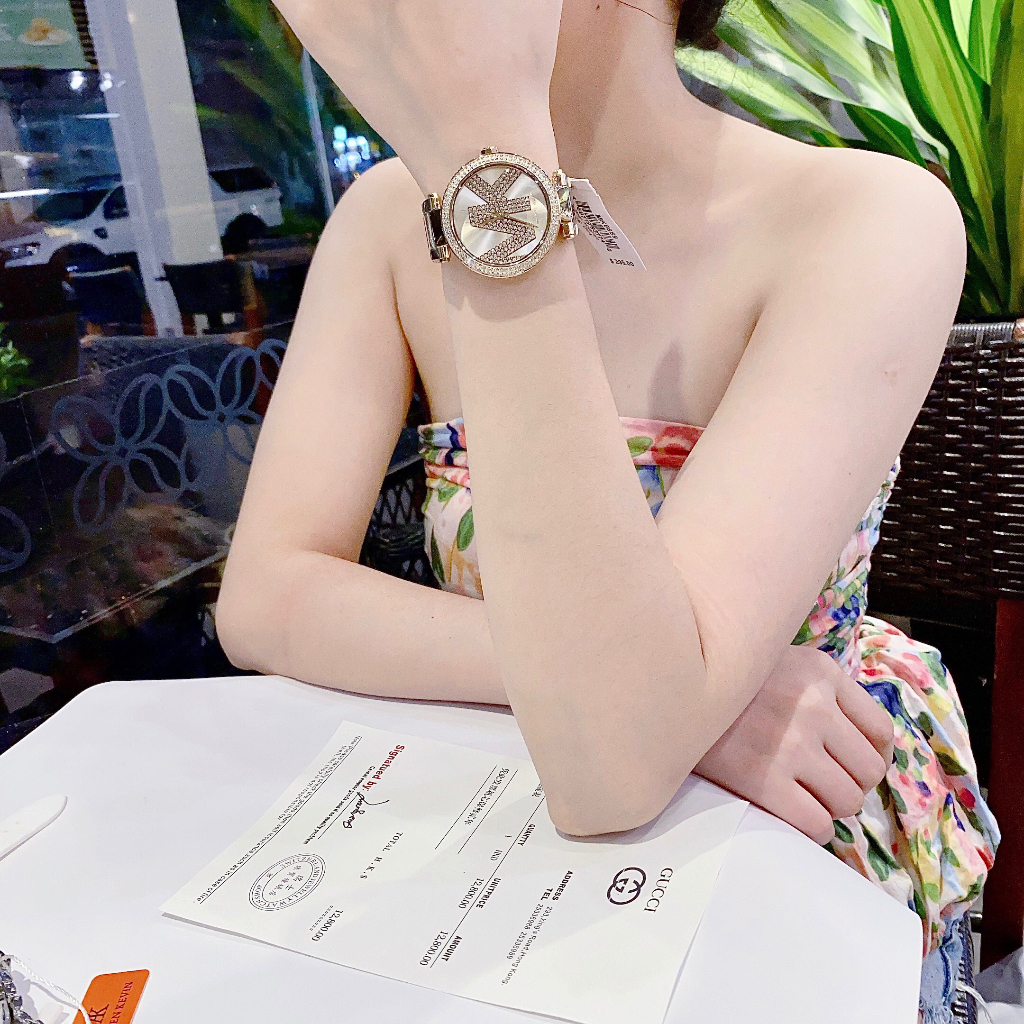 Đồng hồ nữ Michael Kors MK6659 Women's Stainless Steel Quartz Watch, Authentic, fullbox, Luxury diamond watch