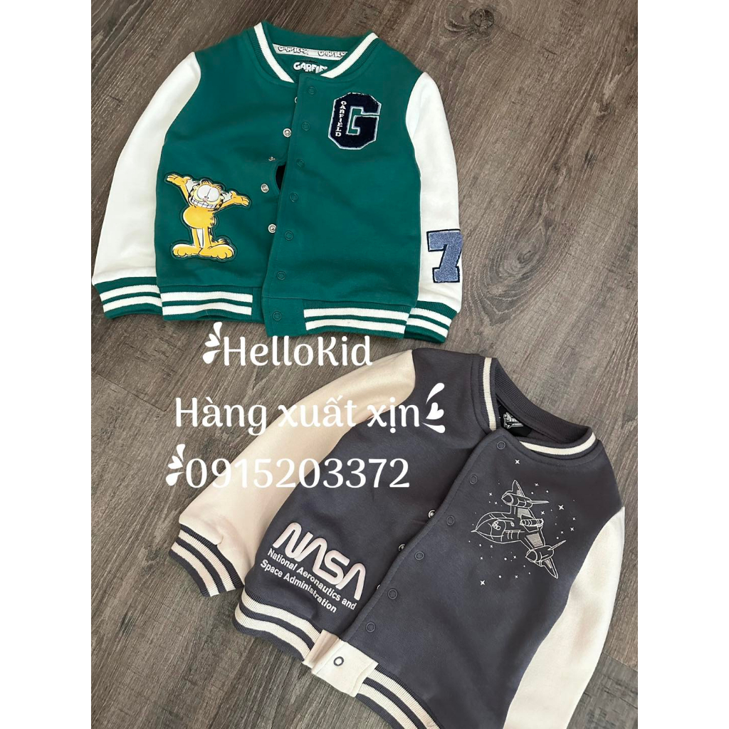 Áo khoác bomber primark size nhí hình in sau cho bé