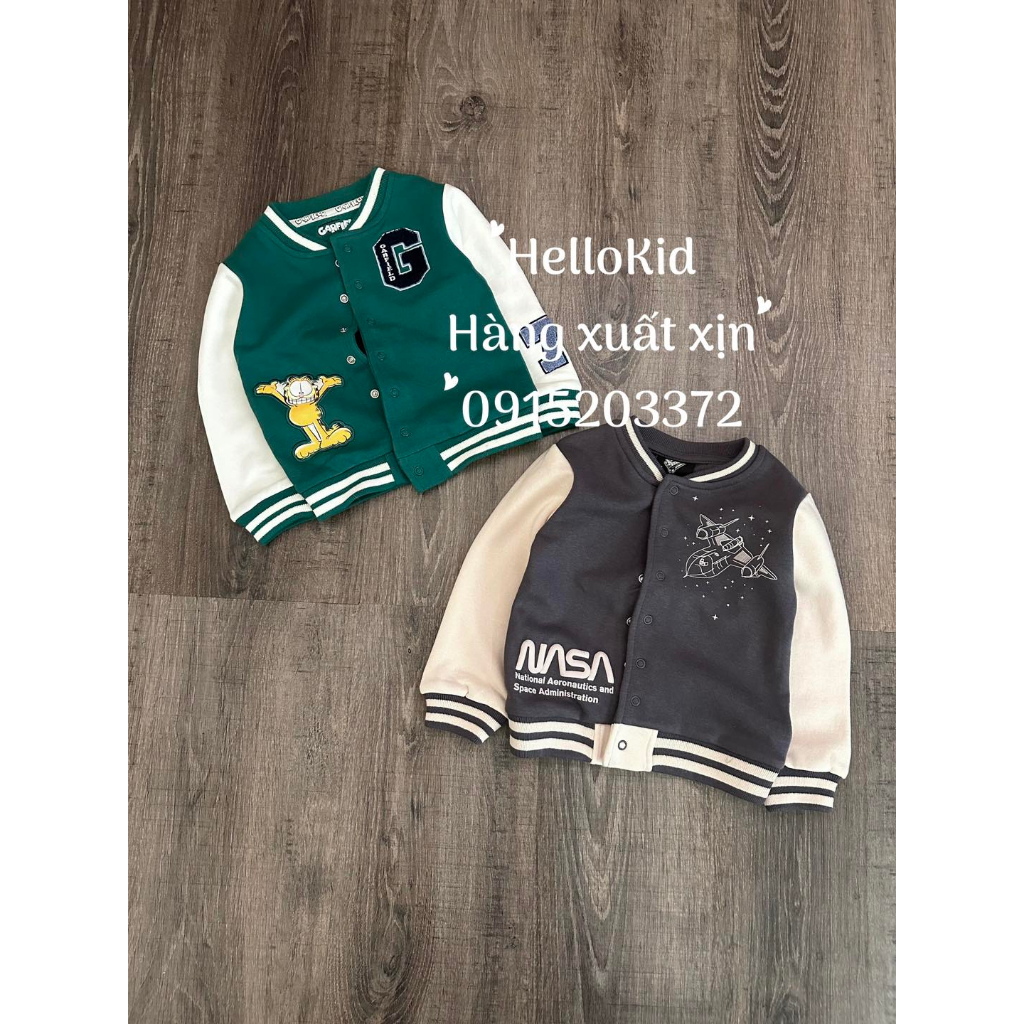 Áo khoác bomber primark size nhí hình in sau cho bé