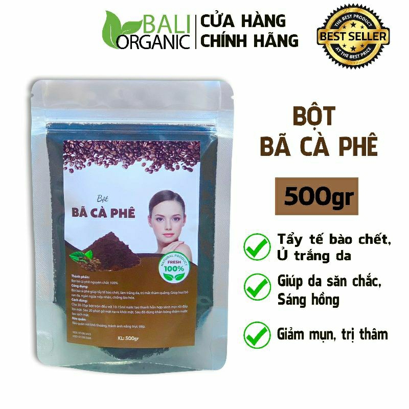 Bột bã cà phê xay mịn nguyên chất Baliorganic | BigBuy360 - bigbuy360.vn