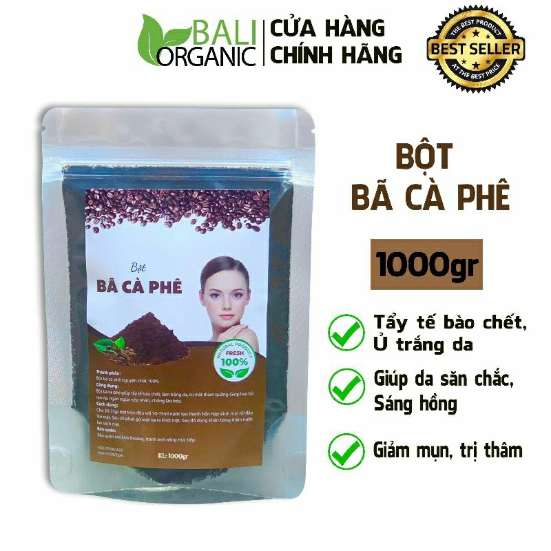 Bột bã cà phê xay mịn nguyên chất Baliorganic | BigBuy360 - bigbuy360.vn