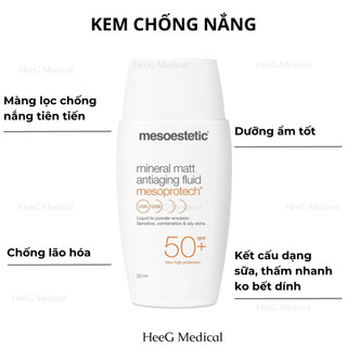 Kem chống nắng MESOESTETIC mineral matt antiaging fluid SPF 50+