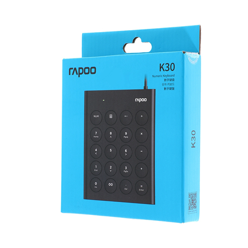 Bàn Phím Số Rapoo K30 - Hàng Chính Hãng