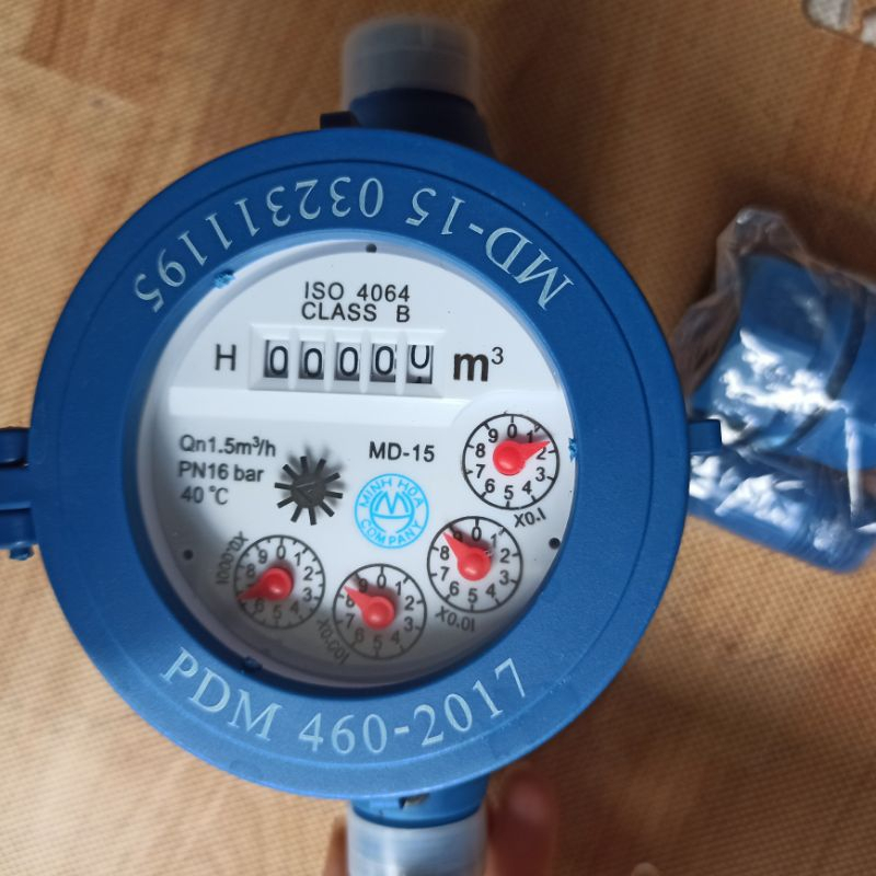 Đồng hồ đo nước sạch sinh hoạt Minh Hoà MD-15 phi 21- Hàng Chính Hãng Bảo hành 12 tháng