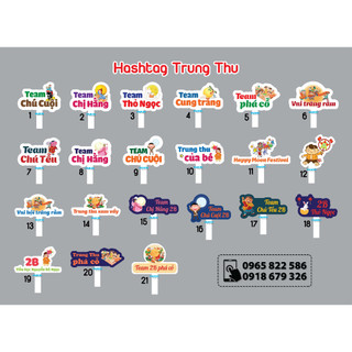 Bộ hashtag trung thu - hashatg cầm tay - hashtag thiếu nhi - hashtag vui trăng rằm - hashtag chị hằng, chú cuội