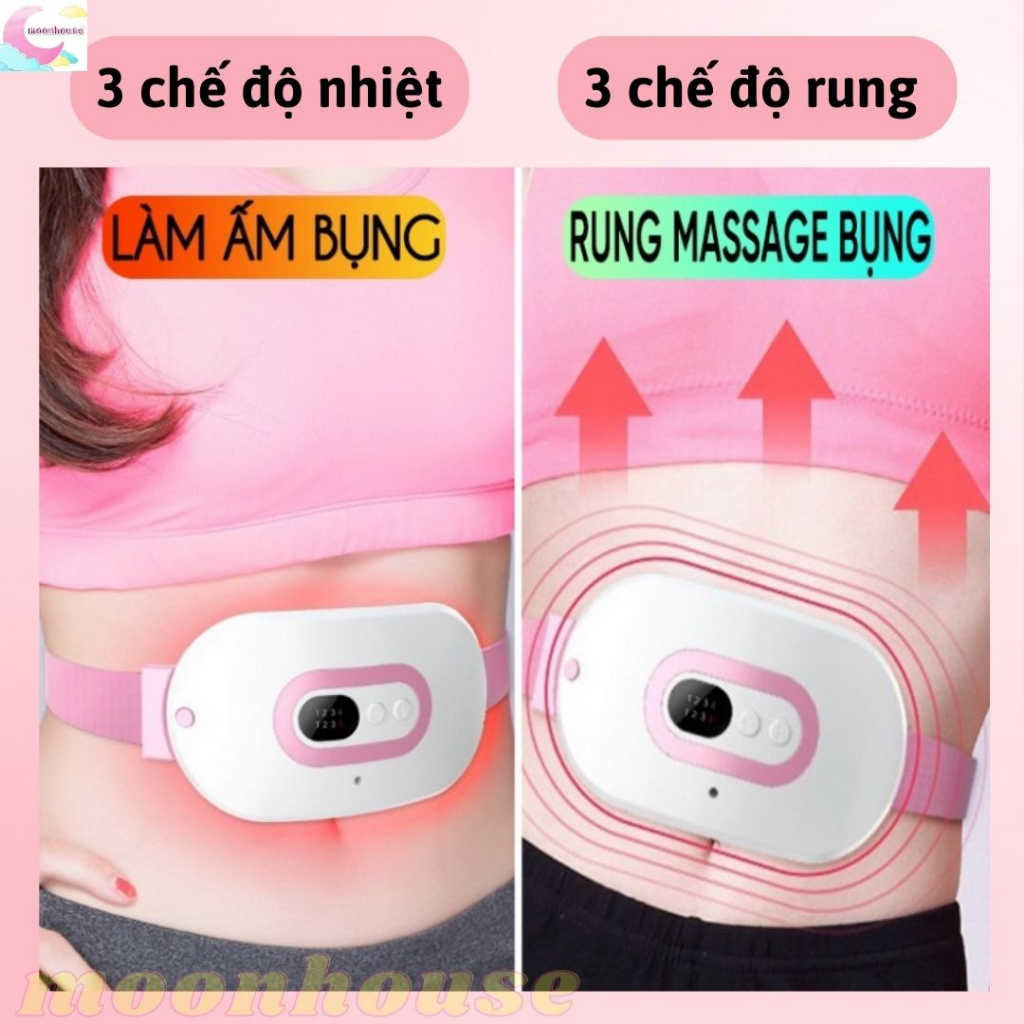 Đai massage bụng kinh , máy chườm bụng kinh cao cấp , máy massage bụng ,giảm đau bụng kinh hiệu quả cho phụ nữ đến kì